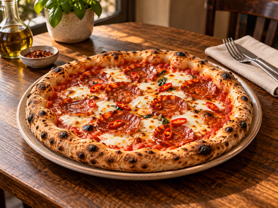Pizza Diavola z pikantnym salami i chili